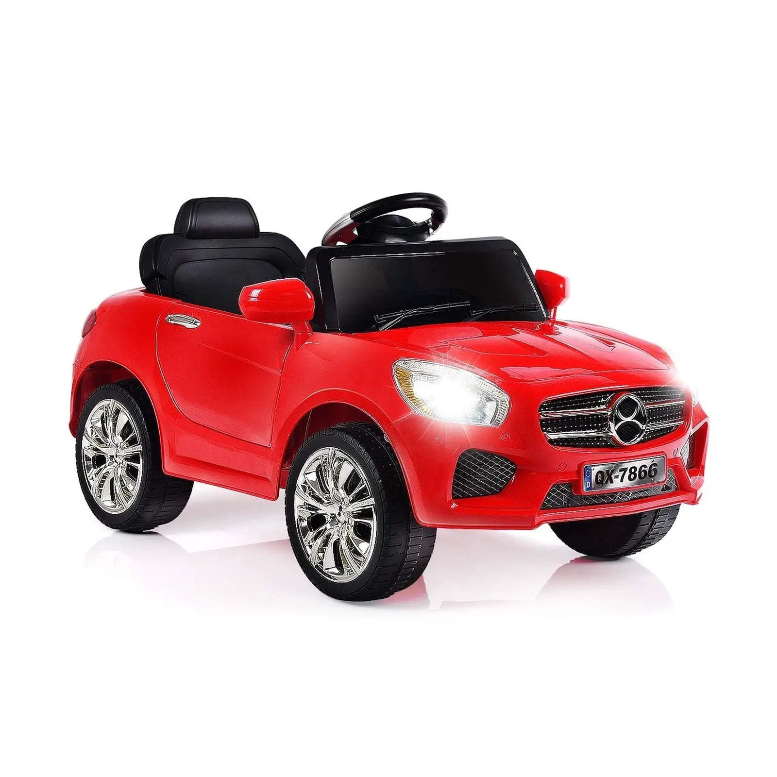 6V Kids Remote Control Battery Powered LED Lights Riding Car-Red by DirectDeals