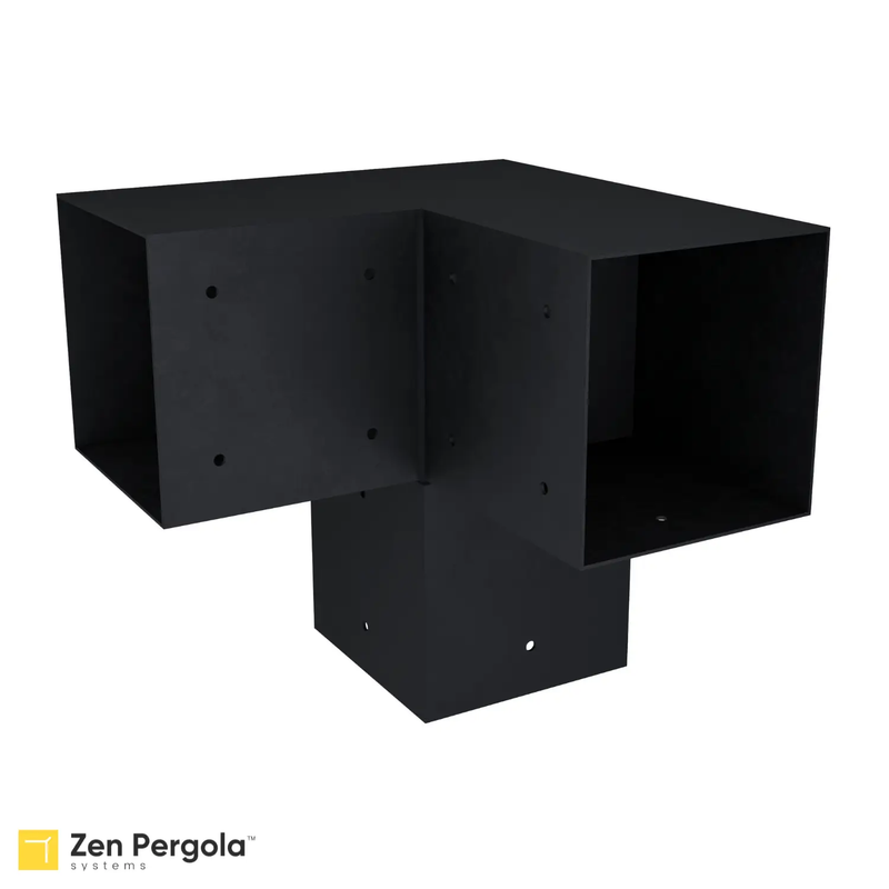 Pergola 3-Arm Post Bracket (for 6x6 Wood Posts) by Zen Pergolas