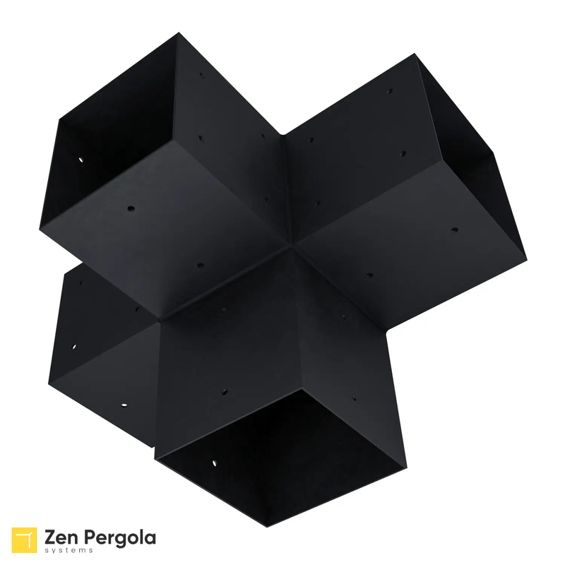 Pergola 4-Arm Post Bracket (for 6x6 Wood Posts) by Zen Pergolas