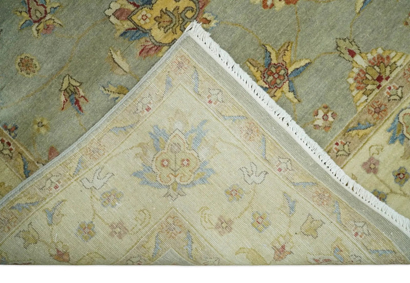 6x8 Fine Hand Knotted Silver and Ivory Traditional Vintage Persian Style Antique Wool Rug by The Rug Decor