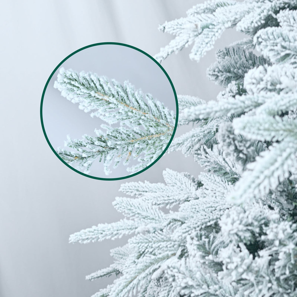 7.5ft Pre-Lit Flocked Artificial Christmas Tree, photo 4 of 14