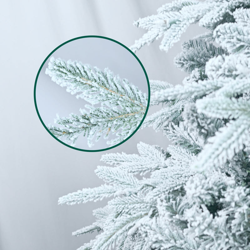 7.5ft Pre-Lit Flocked Artificial Christmas Tree, photo 4 of 14