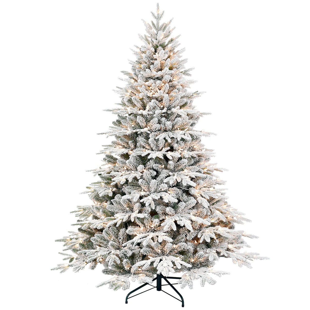 7.5ft Pre-Lit Flocked Artificial Christmas Tree, photo 6 of 14