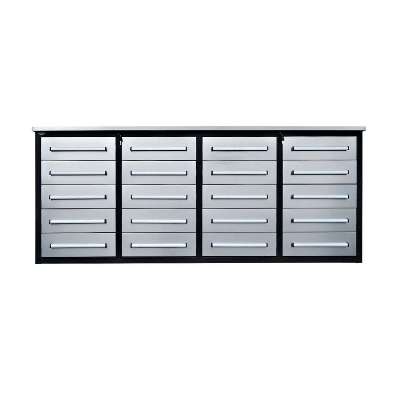 7ft Heavy Duty Garage Workbench Cabinet with 20 Drawers by Chery Industrial