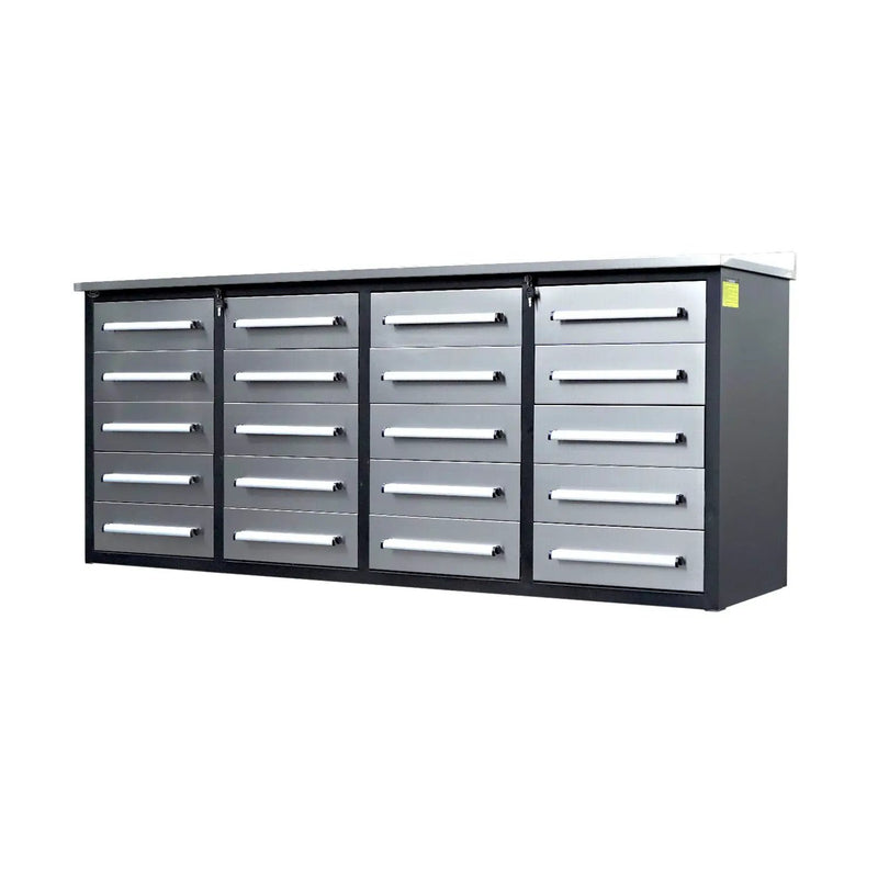 7ft Heavy Duty Garage Workbench Cabinet with 20 Drawers by Chery Industrial