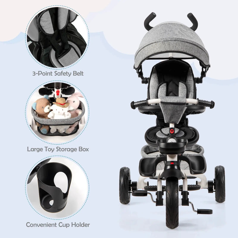 7-in-1 Detachable Baby Stroller with Canopy and Safety Harness by DirectDeals