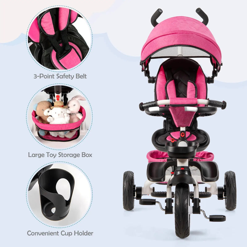 7-in-1 Detachable Baby Stroller with Canopy and Safety Harness by DirectDeals