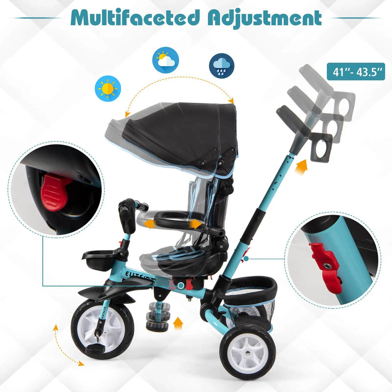 7-in-1 Detachable Baby Stroller with Canopy and Safety Harness by DirectDeals