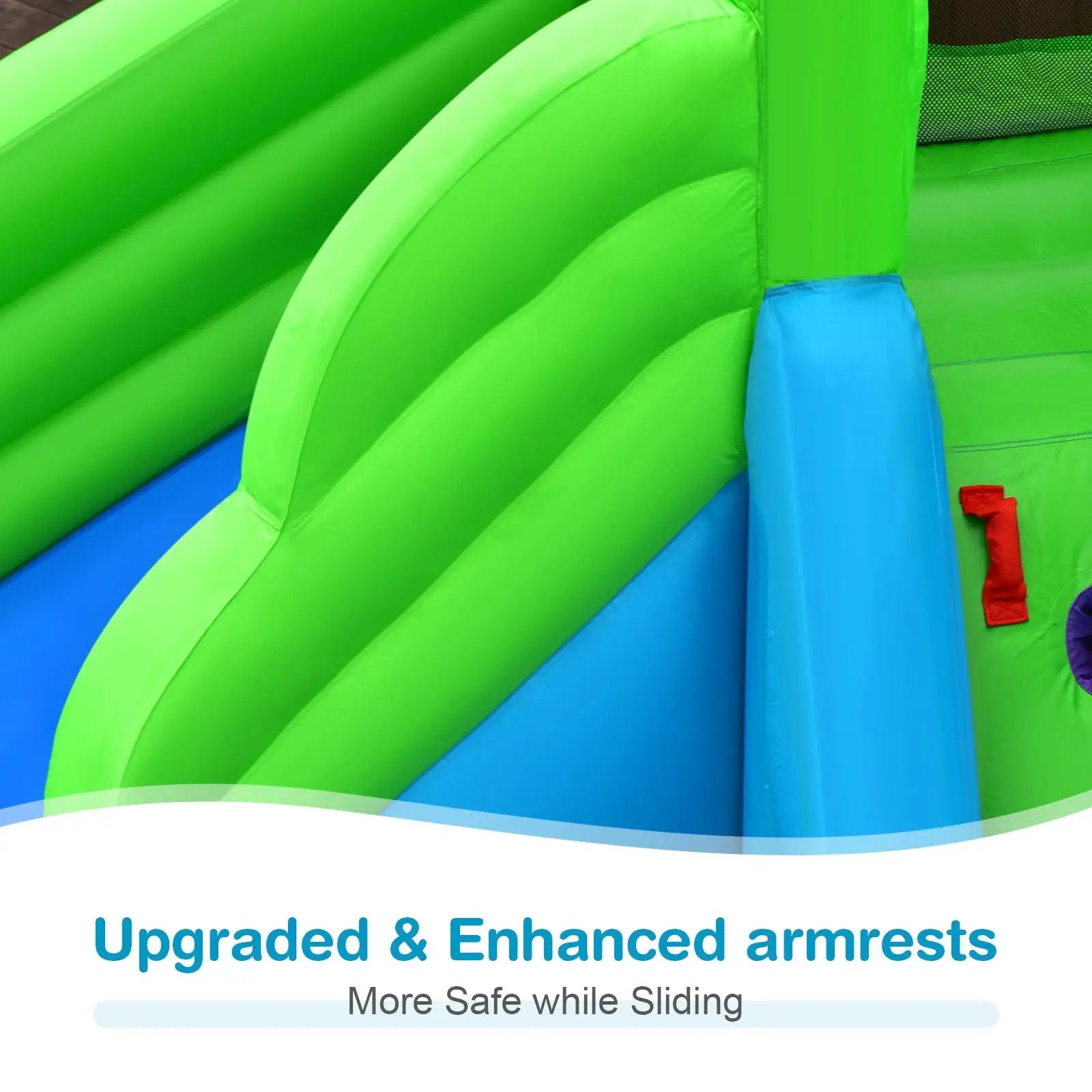 Inflatable Crocodile Style Water Slide Upgraded Kids Bounce Castle with 680W Blower by DirectDeals