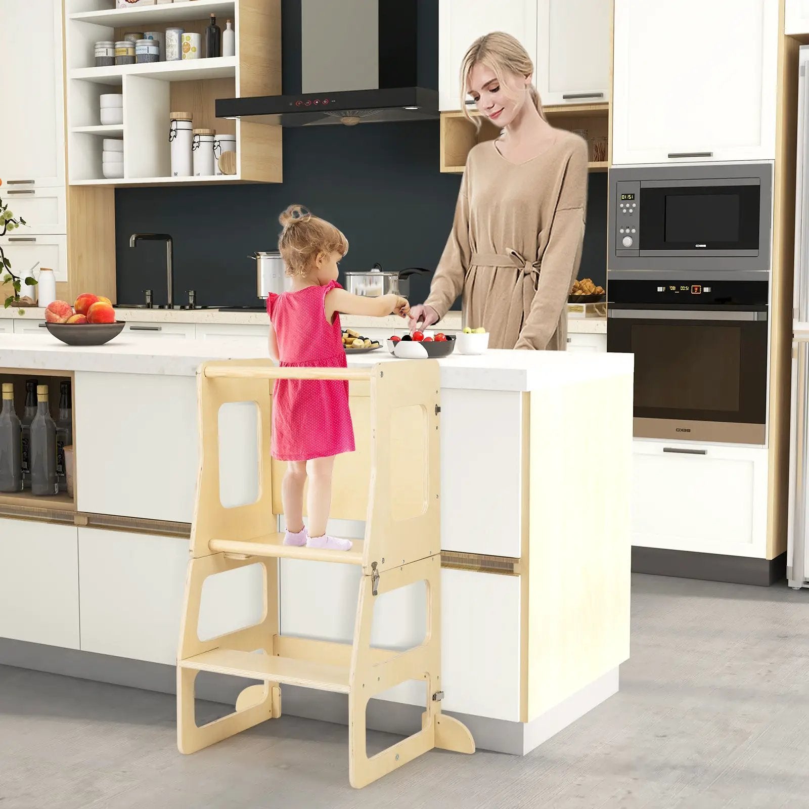 7-in-1 Toddler Climbing Toy Connected Table and Chair Set for Boys and Girls Aged 3-14 Years Old by DirectDeals
