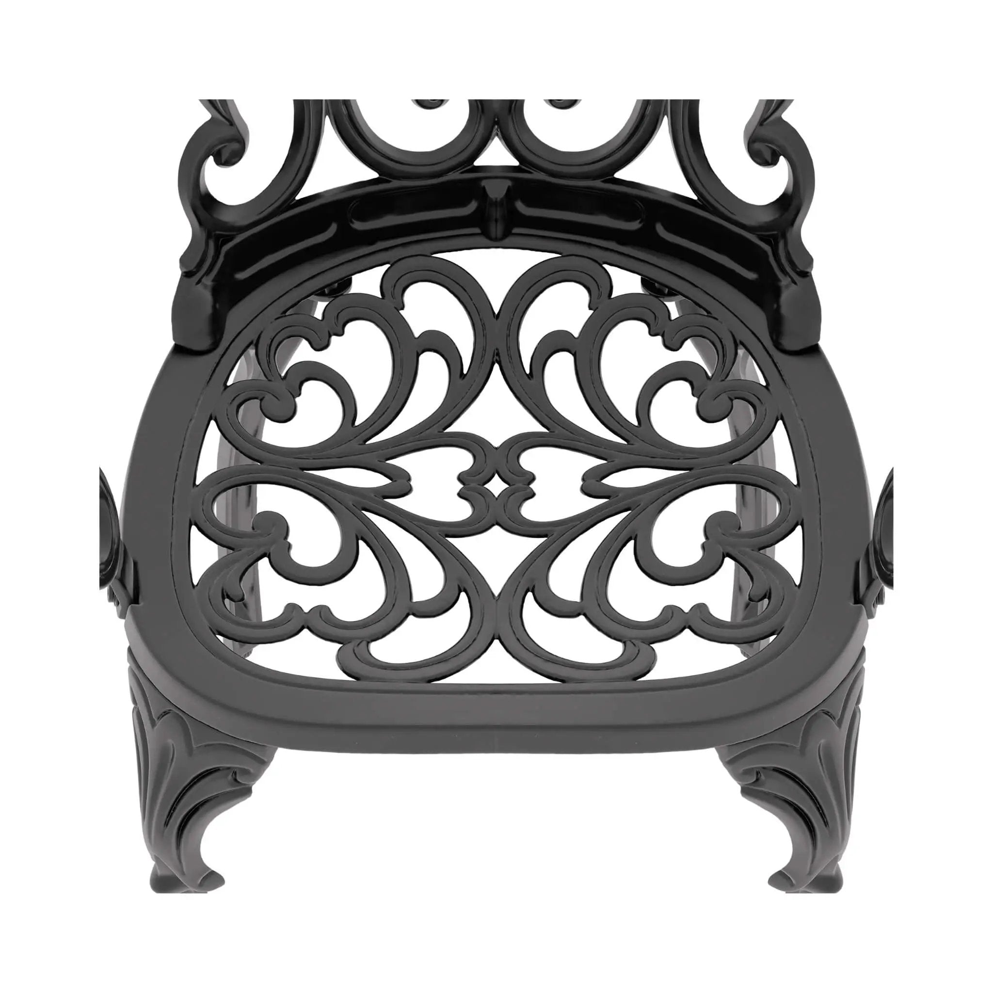Alora 7-Piece Cast Aluminum Patio Furniture Set With Black Frame And Off-White Cushions (SAK12948) by SAKSBY WHOLESALE