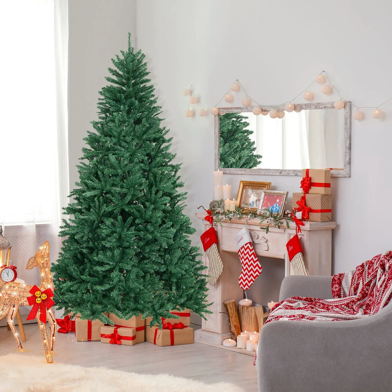 7.5 Feet Artificial Christmas Tree with Folding Metal Stand by DirectDeals