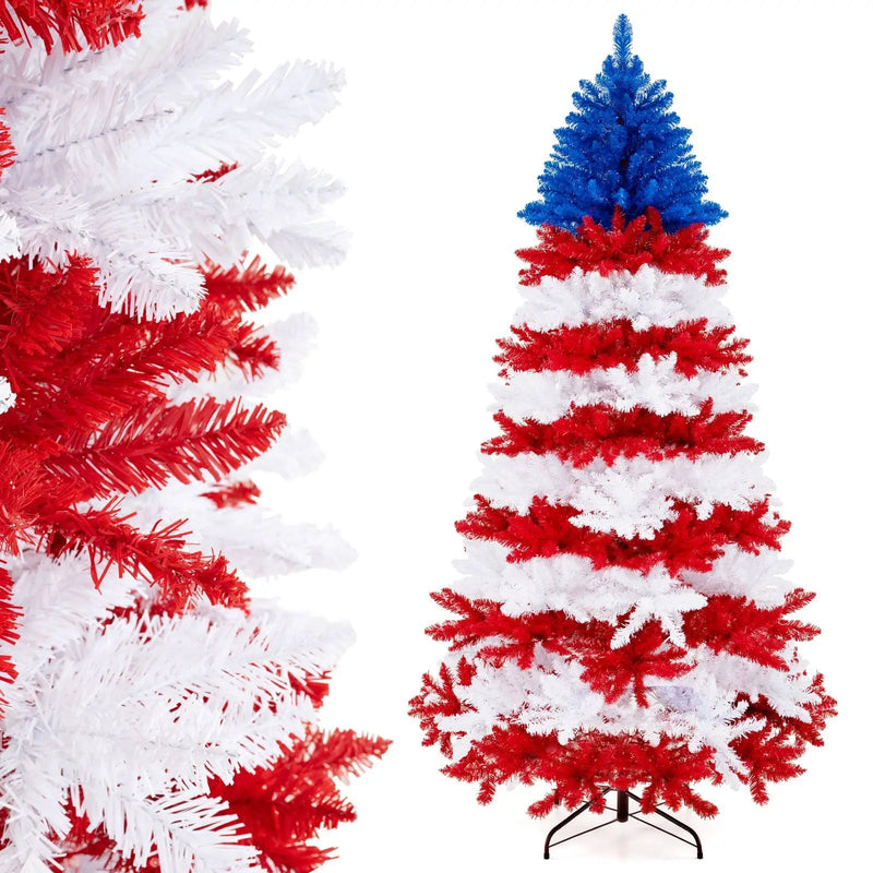 7.5 Feet Artificial Christmas Tree with Warm White LED Lights by DirectDeals