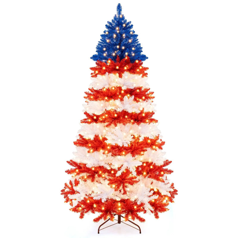 7.5 Feet Artificial Christmas Tree with Warm White LED Lights by DirectDeals
