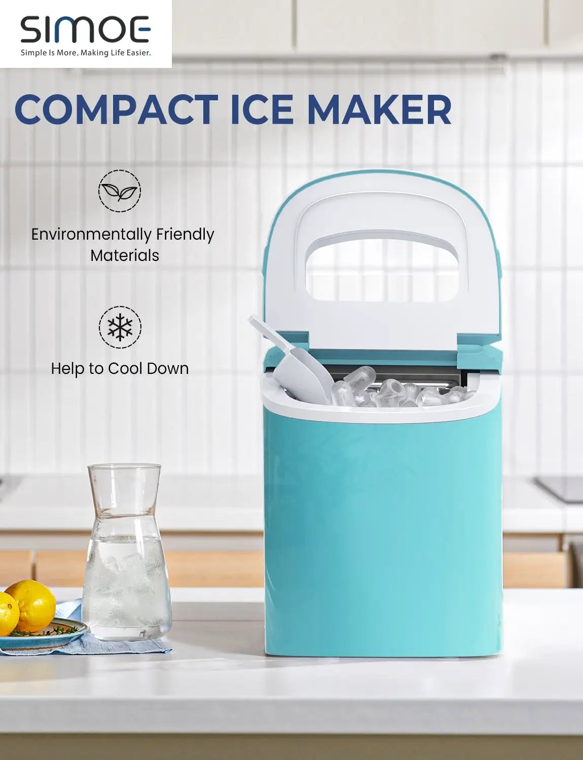 Mini Portable Compact Electric Ice Maker Machine by DirectDeals