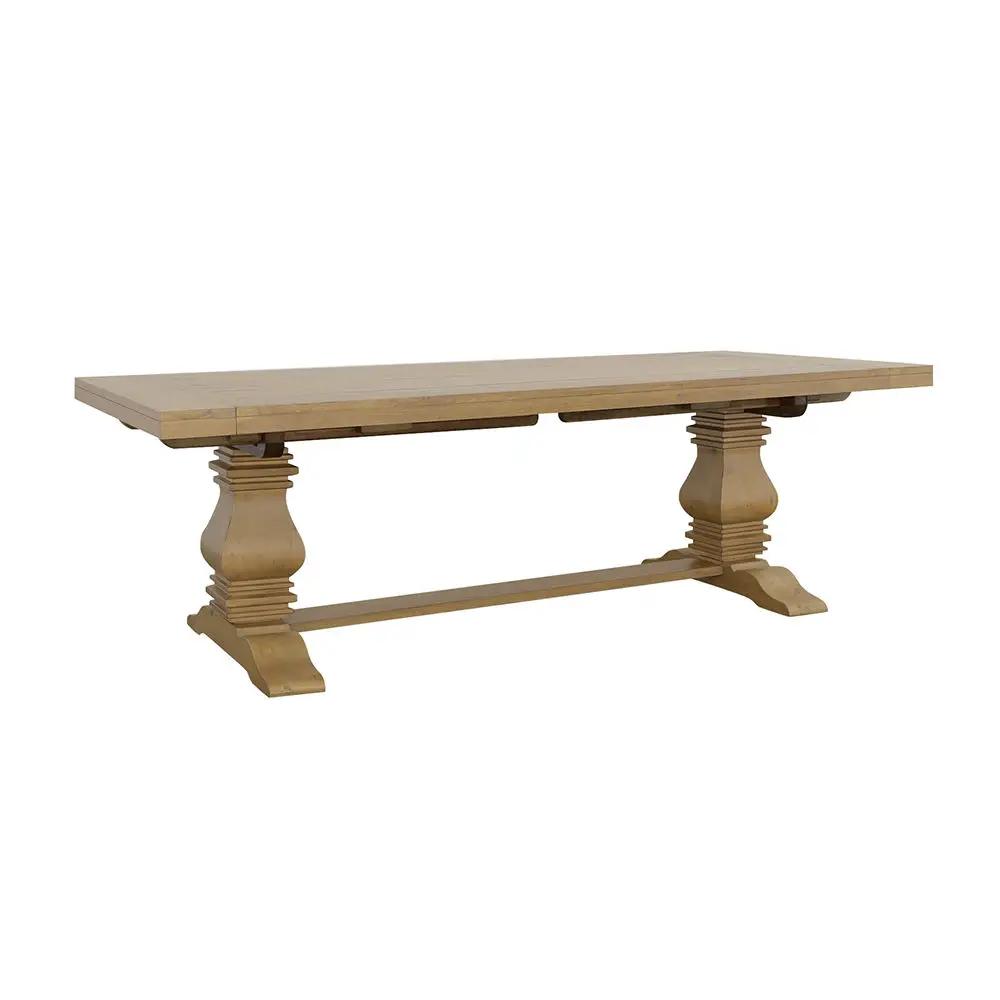 Florence 126-inch Extension Dining Table Rustic Honey by Unique Piece Furniture