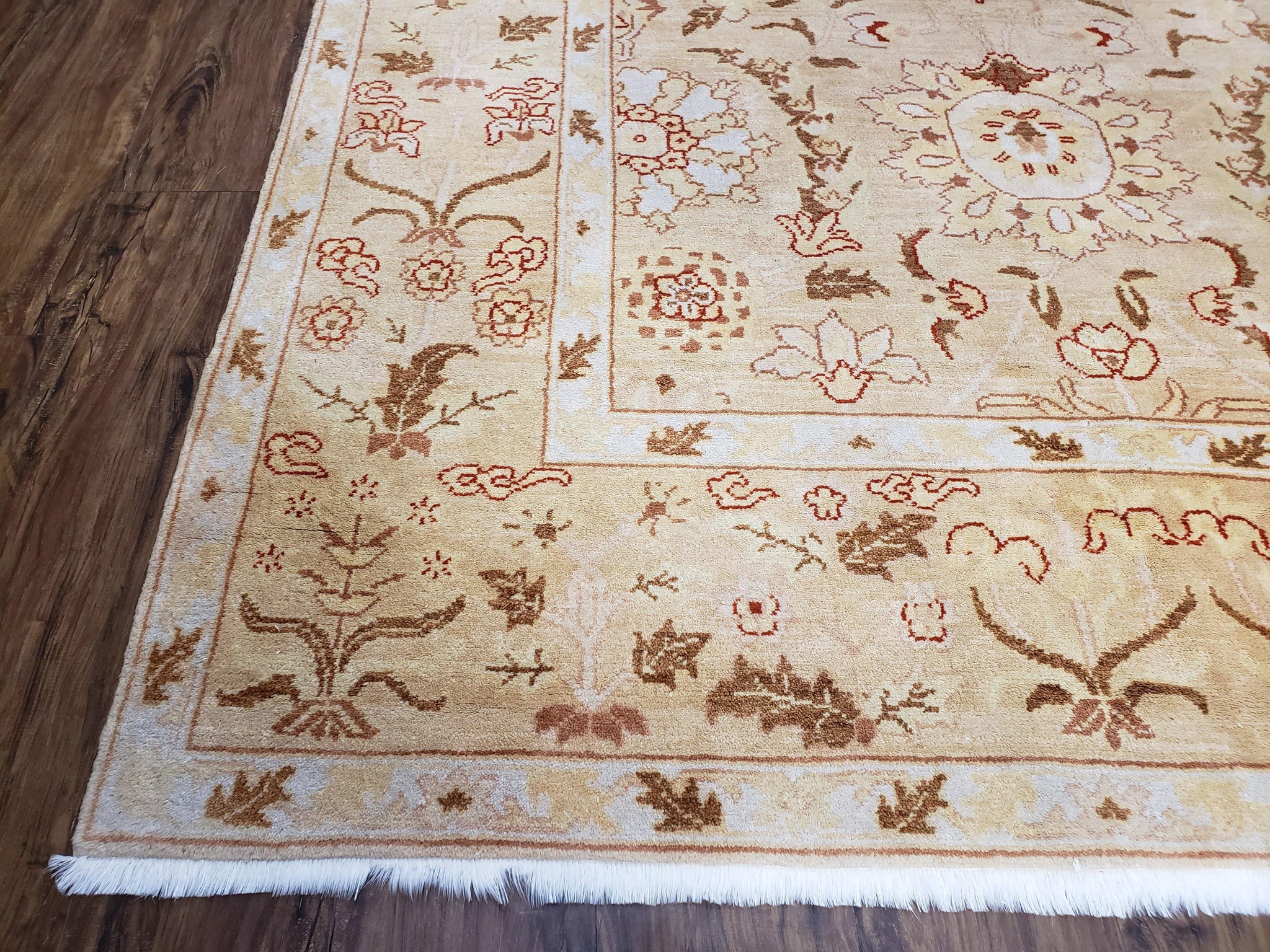 Vintage Turkish Oushak Area Rug 6x9, Wool Hand-Knotted by Jewel Rugs