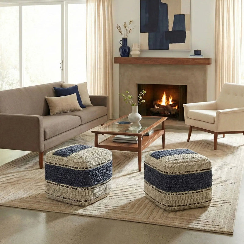 Grady - Handcrafted Square Pouf by Unique Piece Furniture