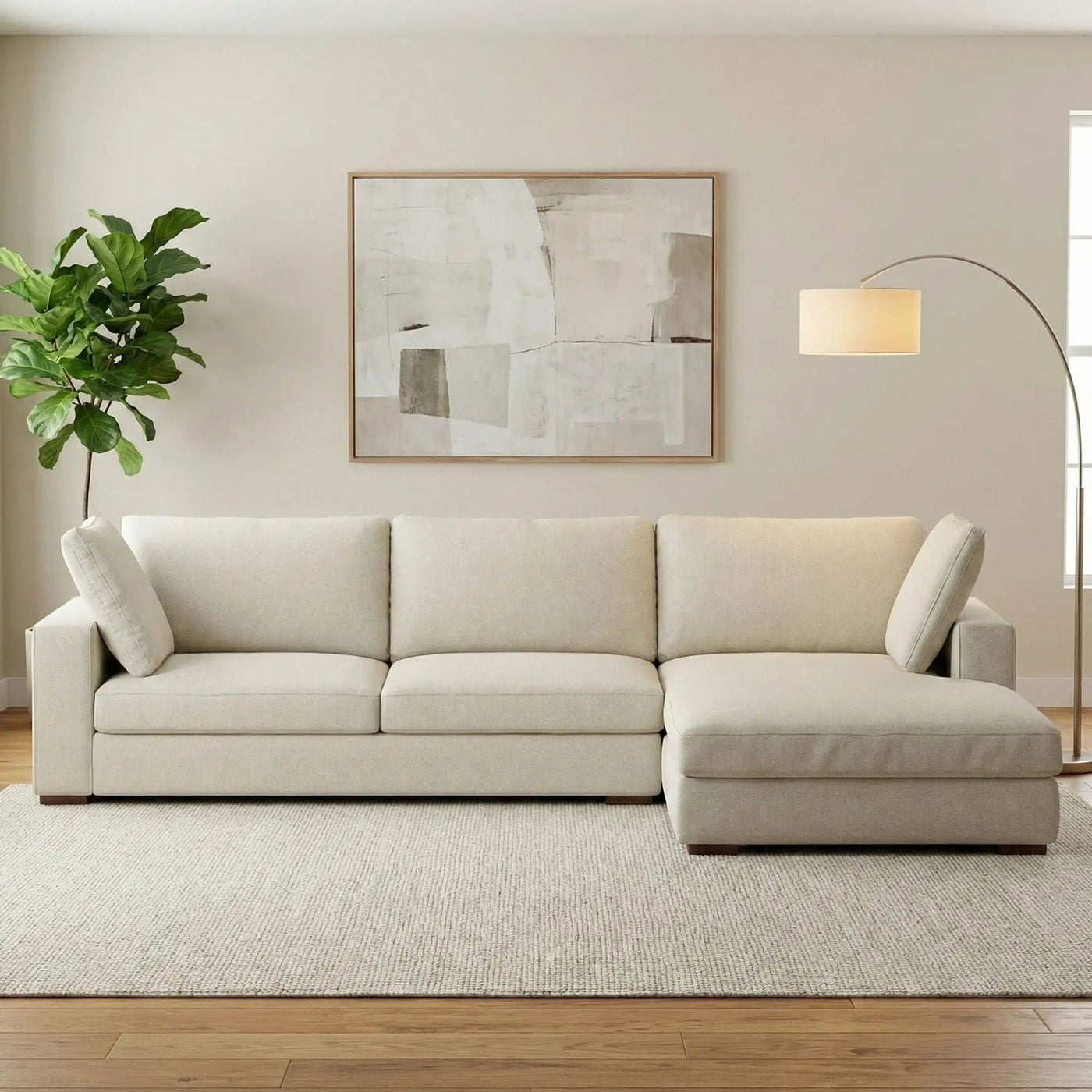 Charlie - Upholstered Deep Seater Sectional Sofa by HouseOfZazla