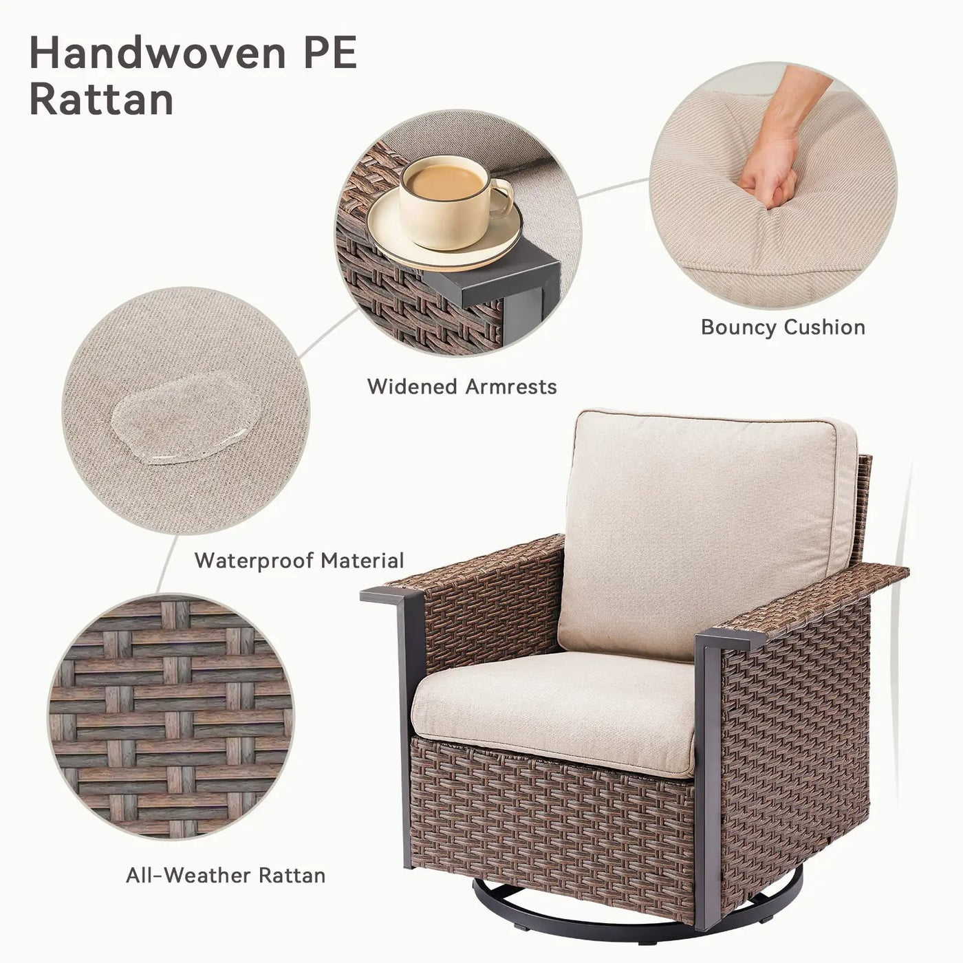 Outdoor Swivel Rocking Chairs by HouseOfZazla