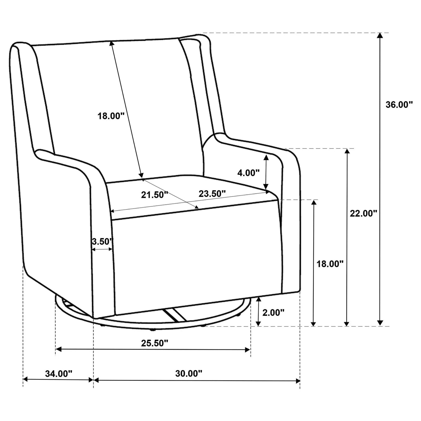 Omari - Swivel Glider Chair by HouseOfZazla