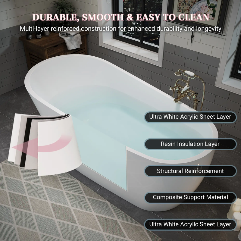 55" Acrylic Freestanding Bathtub by HouseOfZazla