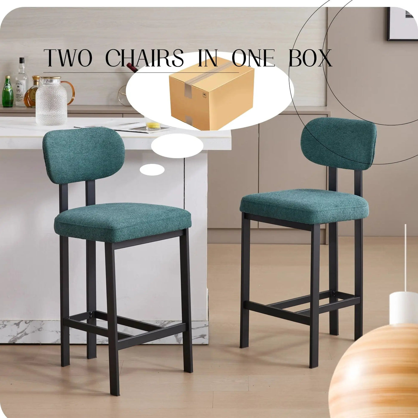 Modern Counter Height Stools (Set of 2) by HouseOfZazla