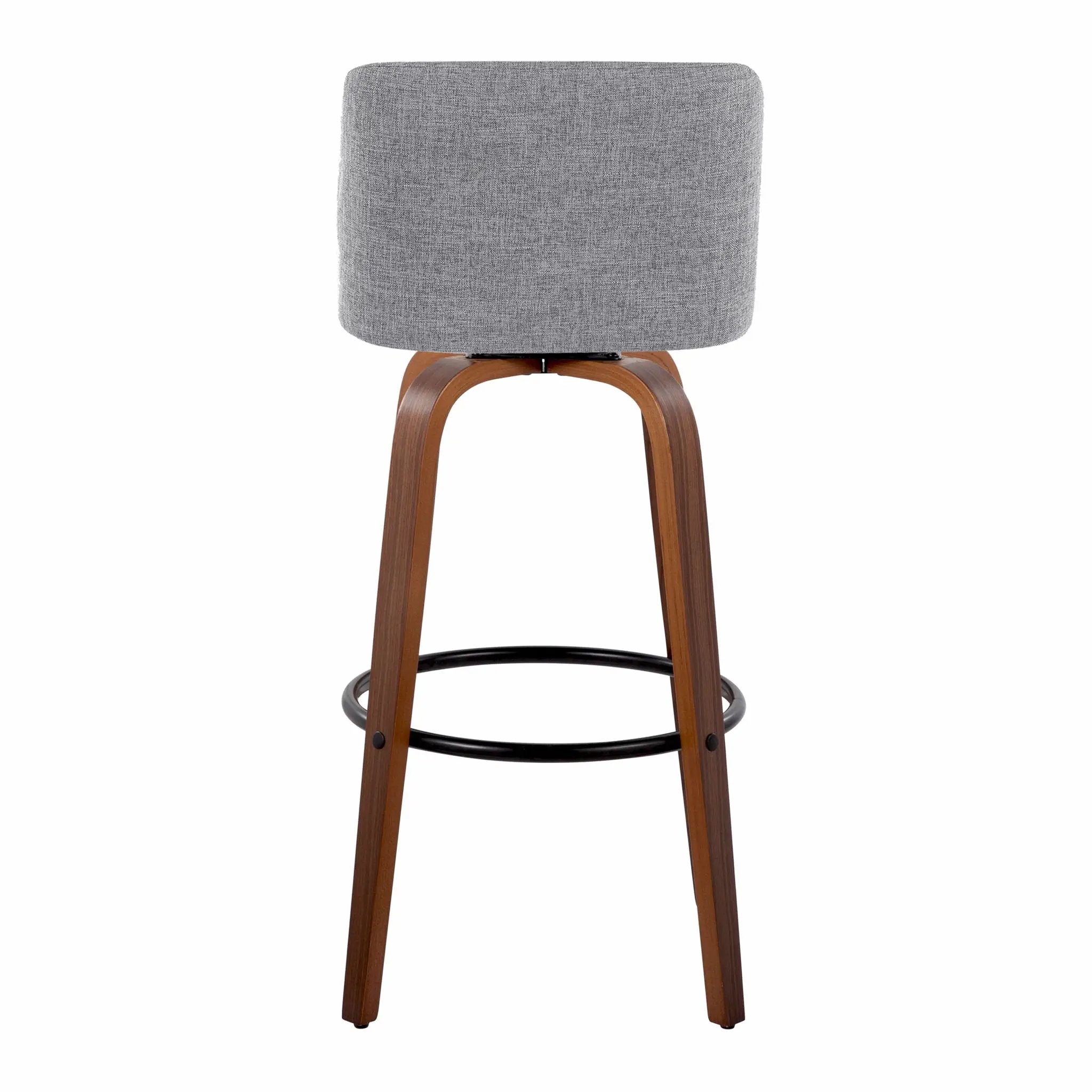 Toriano - Mid Century Modern Fixed Height Barstool Swivel And Round Footrest (Set of 2) by Unique Piece Furniture