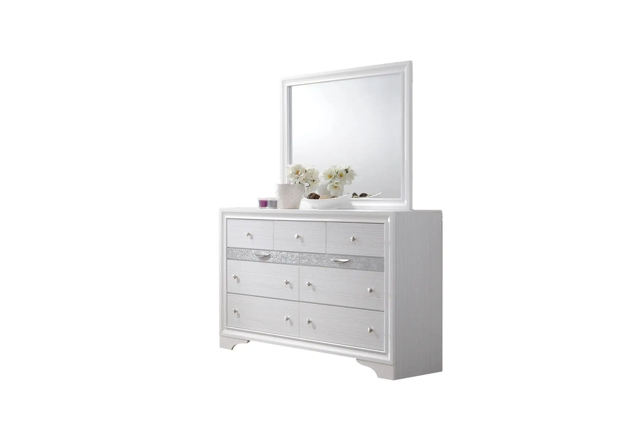 Traditional Style Queen 4 Pc Storage Bedroom Set Made with Wood in White by HouseOfZazla