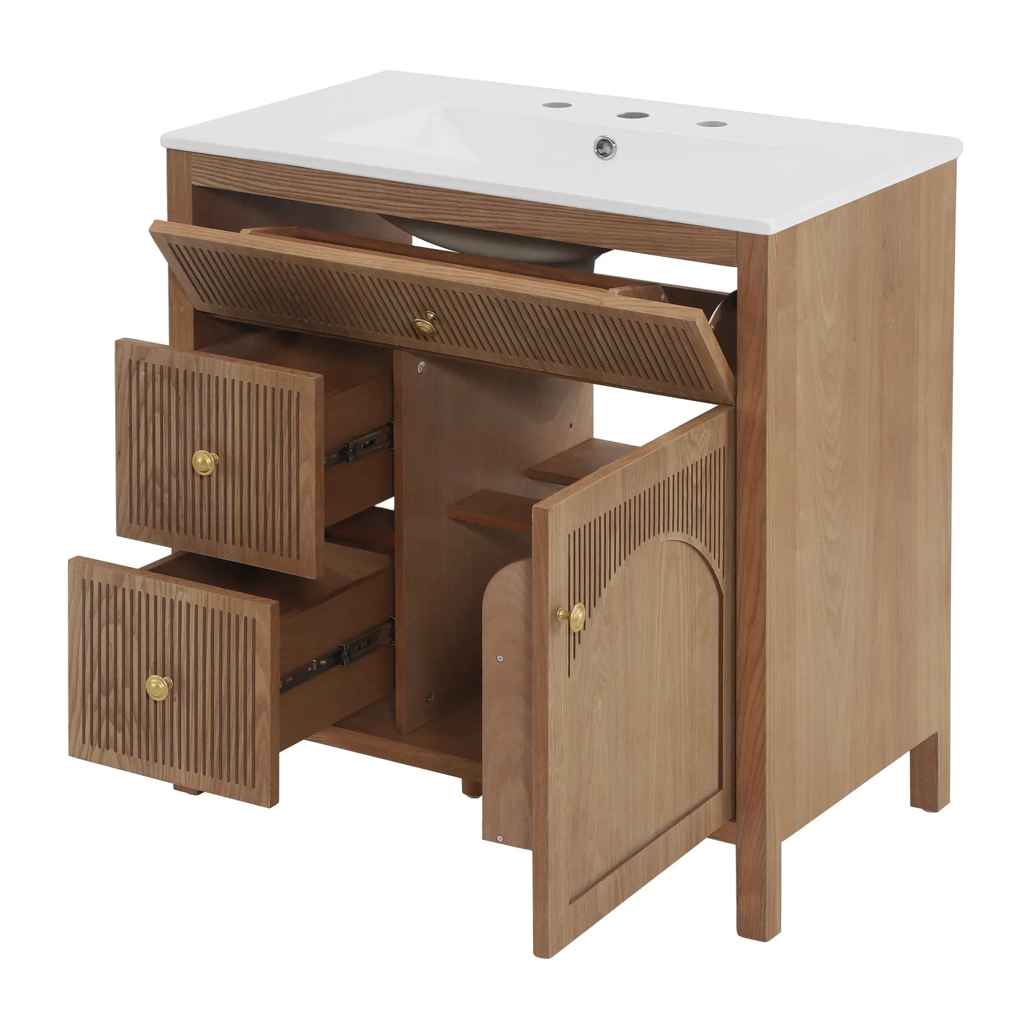 30 Inch Freestanding Farmhouse Bathroom Vanity by HouseOfZazla
