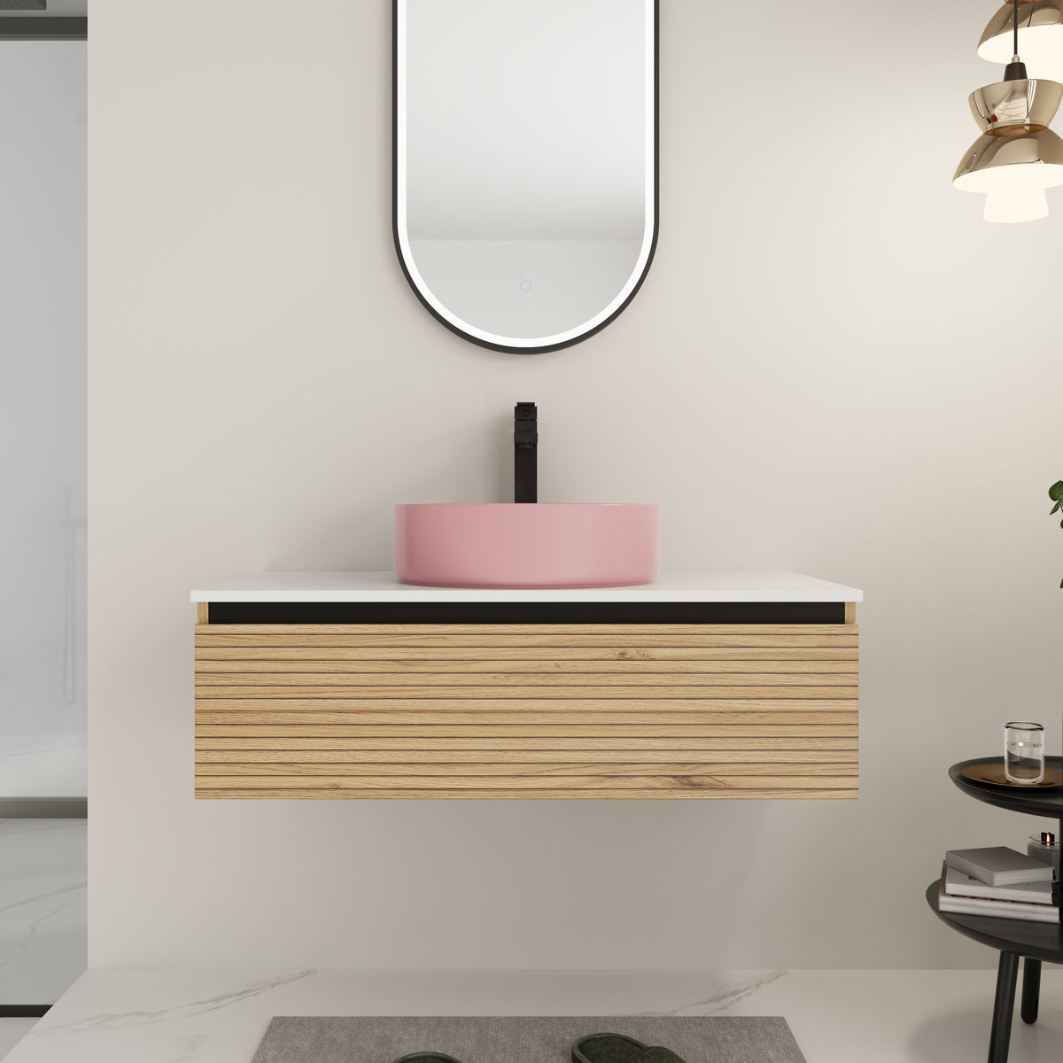 36" Wall-Mounted Bathroom Vanity with Sink Combo, photo 2 of 10