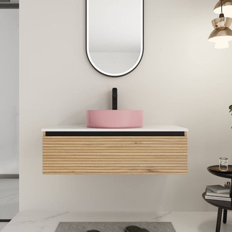 36" Wall-Mounted Bathroom Vanity with Sink Combo, photo 2 of 10