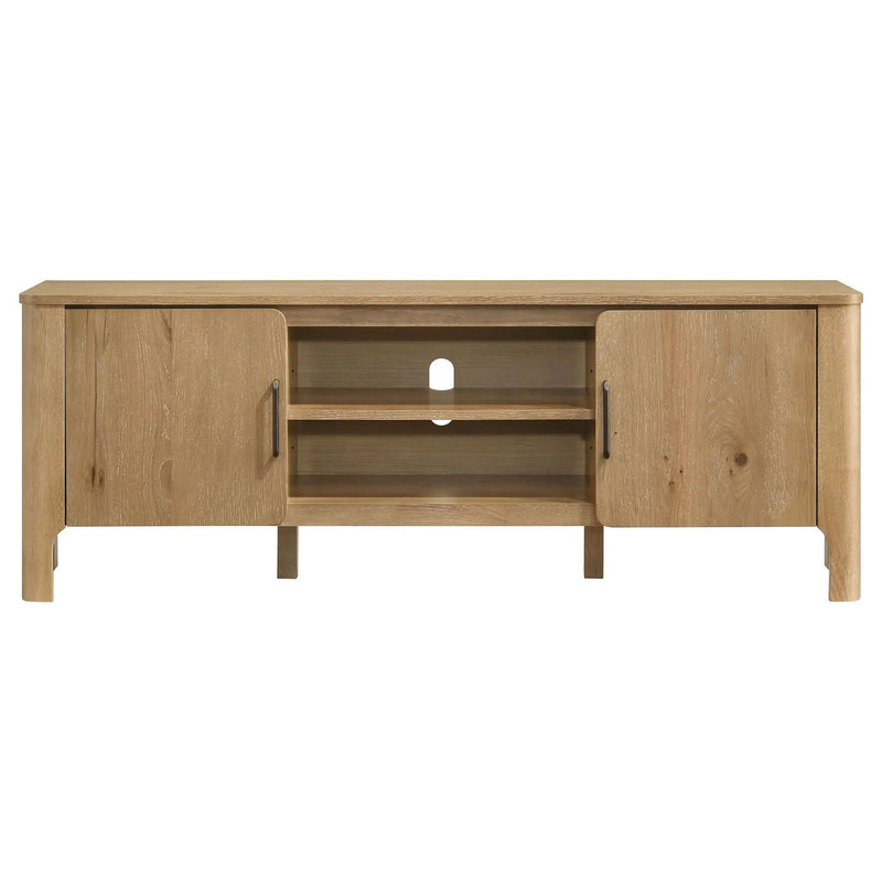Rowe 65-inch 2-door Wood TV Stand Media Console Light Oak by Unique Piece Furniture
