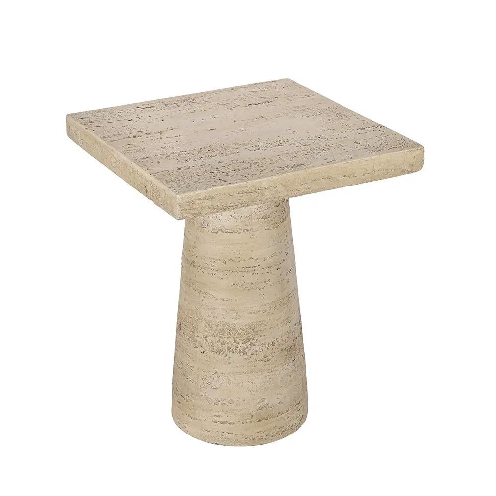 Square Side Table With Pedestal Base by HouseOfZazla