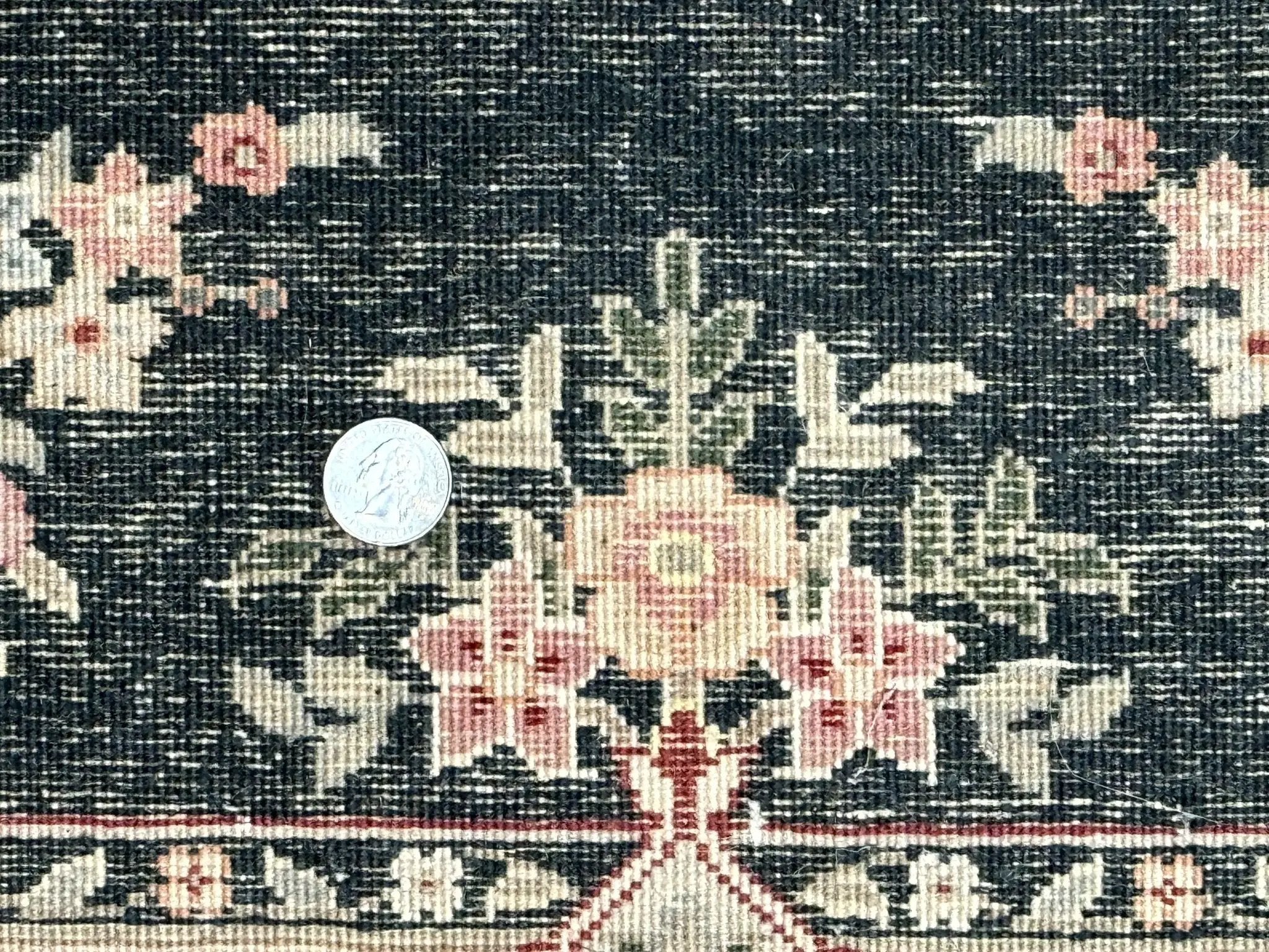Long Pak Persian Runner Rug 2.7 x 21, Floral Allover, Dark Green and Beige, Handmade Wool Runner Rug, 21ft Runner for Hallway by Jewel Rugs