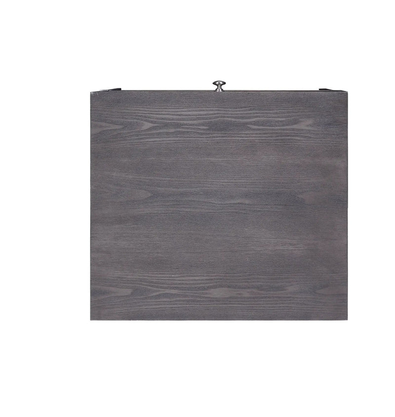 Iban End Table - Gray Oak / Chrome by HouseOfZazla