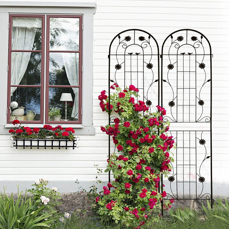 Metal Garden Trellis Rustproof Trellis For Climbing Plant Outdoor Flower Support by Unique Piece Furniture