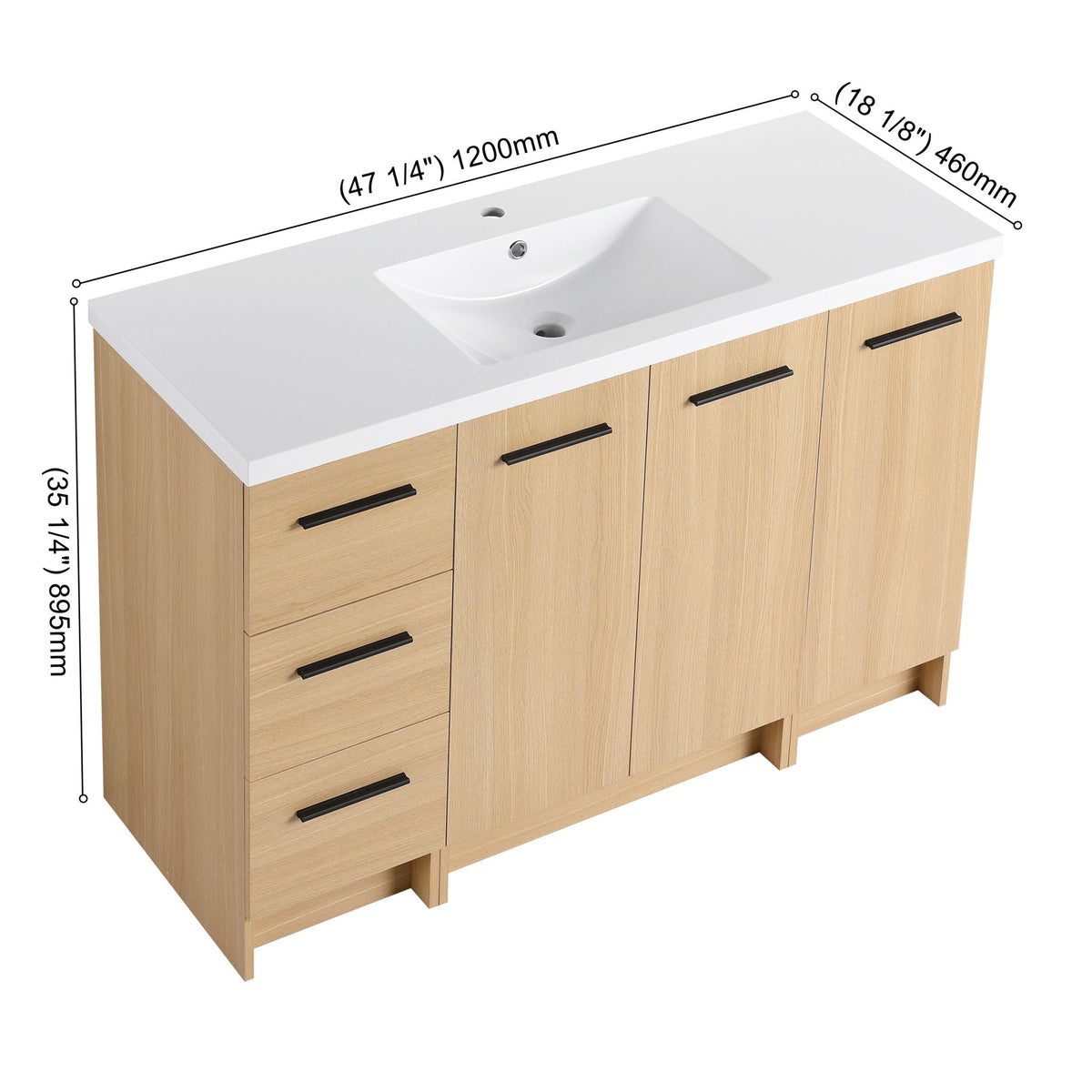 Floating Bathroom Vanity With Sink, Modular Cabinet, photo 9 of 14