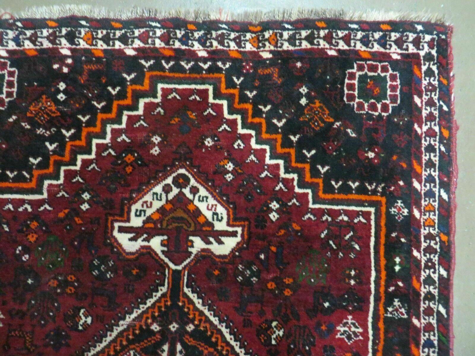 4' X 6' Antique Handmade Turkish Wool Veg Dyes Rug Organic Red Nice M10 by Jewel Rugs