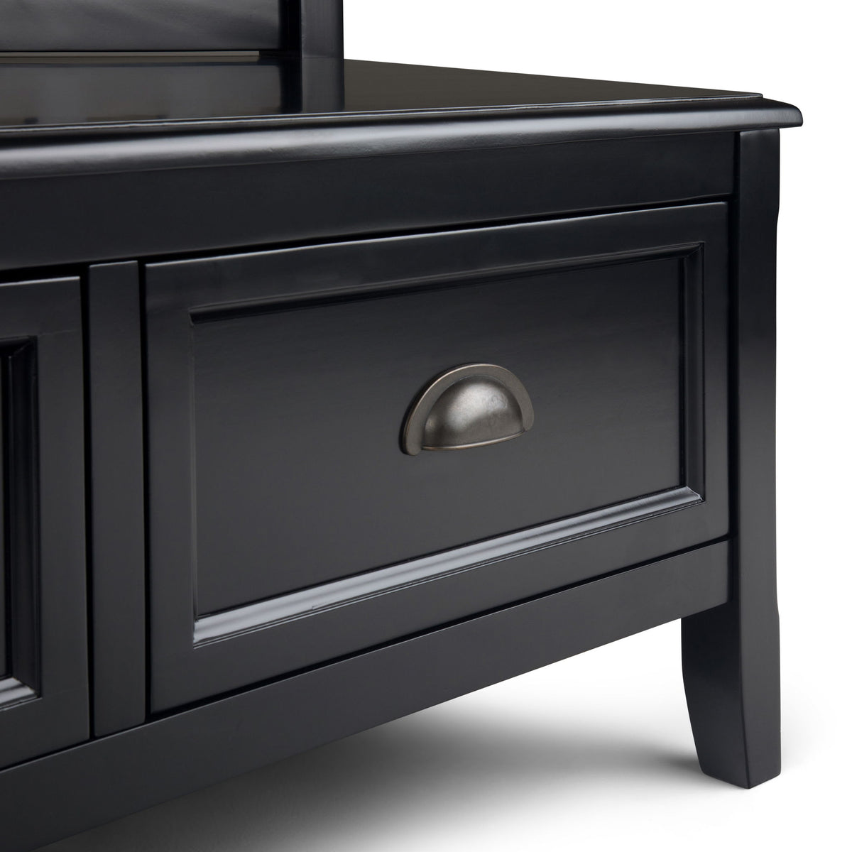 Entryway Storage Bench with Drawers - Solid Wood, Black or Dark Brown, photo 10 of 19