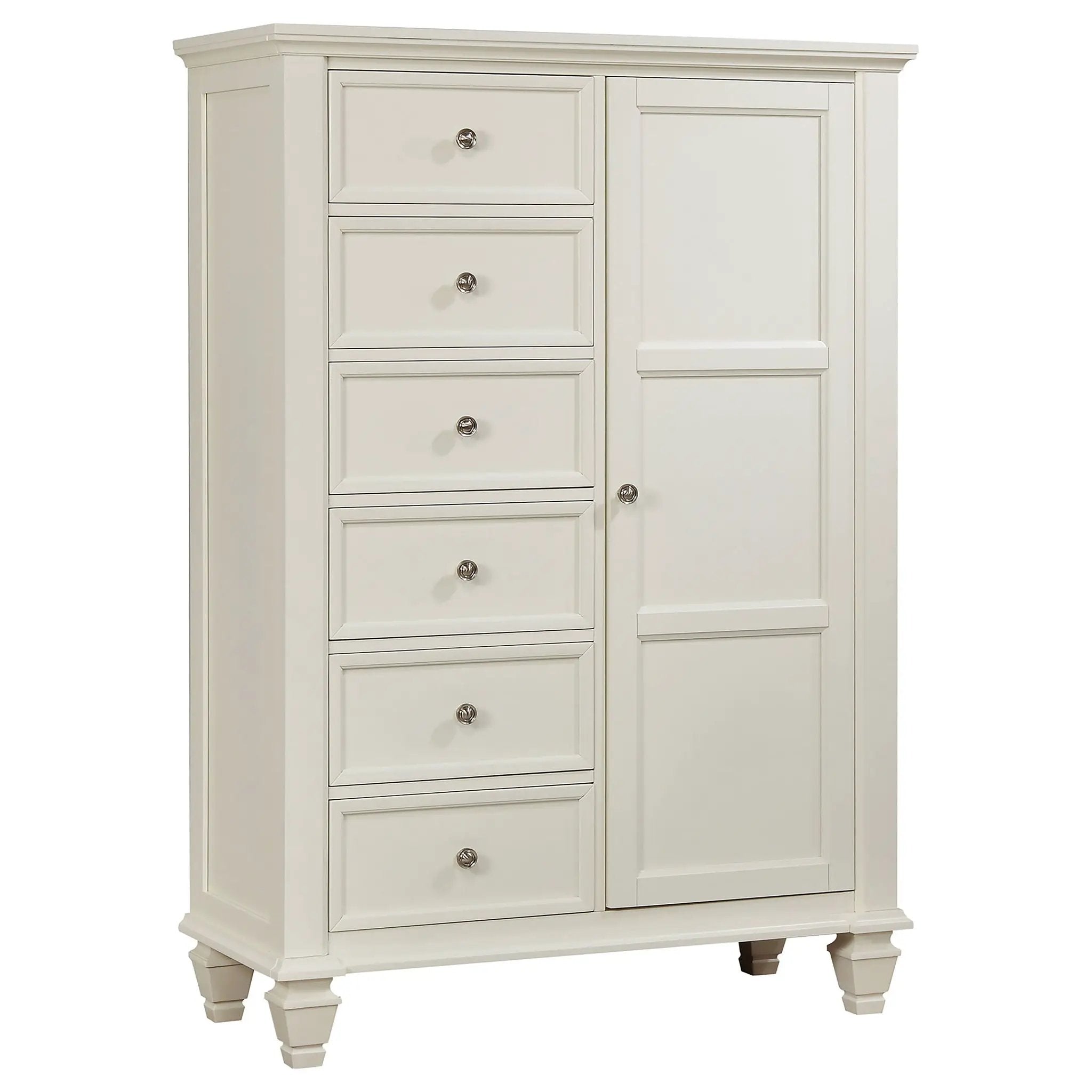 Sandy Beach 8-drawer Door Chest Cream White by Unique Piece Furniture