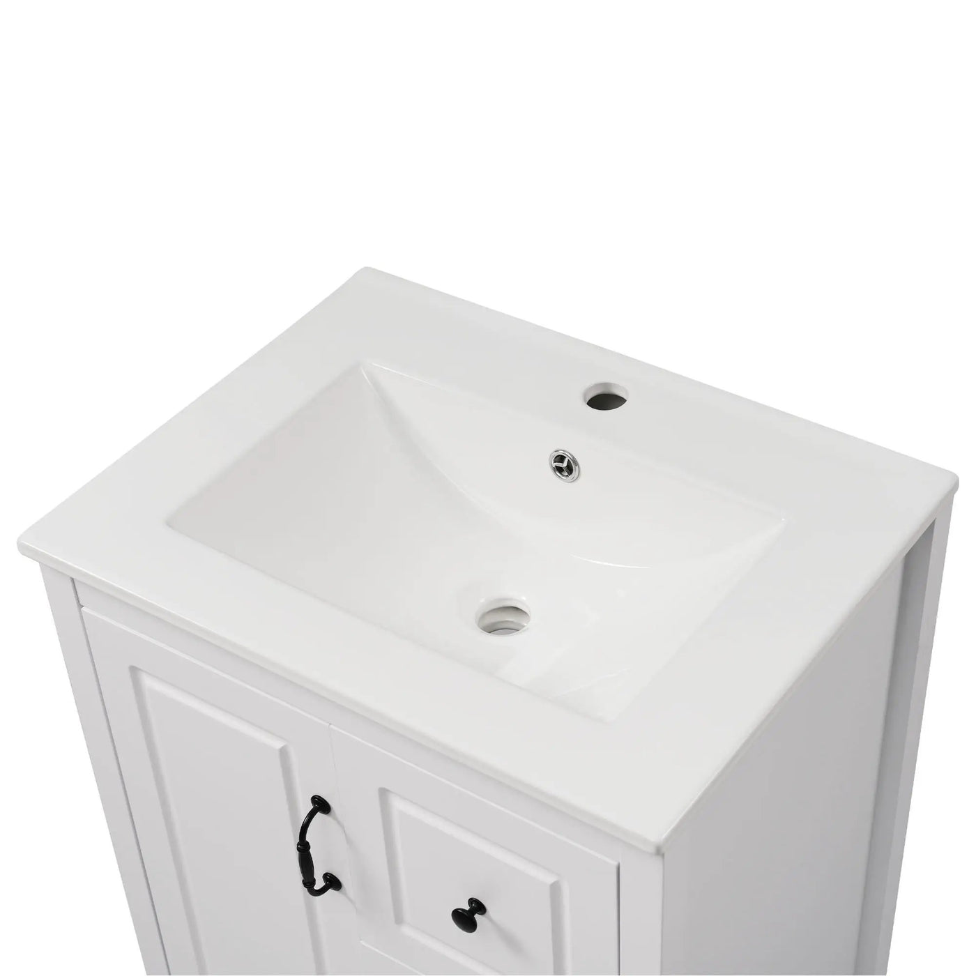Retro Bathroom Vanity With Sink, Soft Closing Cabinet & Drawers by HouseOfZazla