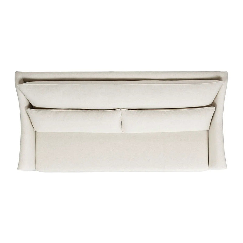 Ada - Flared Arm Contemporary Sofa With Lumbar Pillows - Flax White by Unique Piece Furniture
