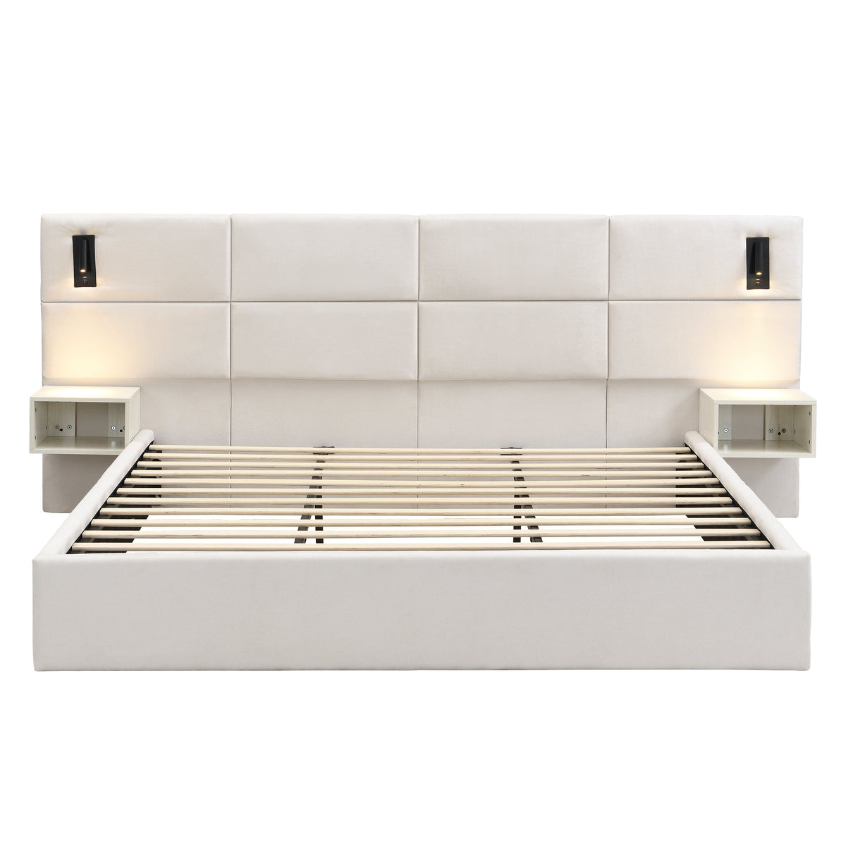 Soft, Comfortable, Luxurious Upholstered Smart Bed with Reading Light - King, photo 6 of 10