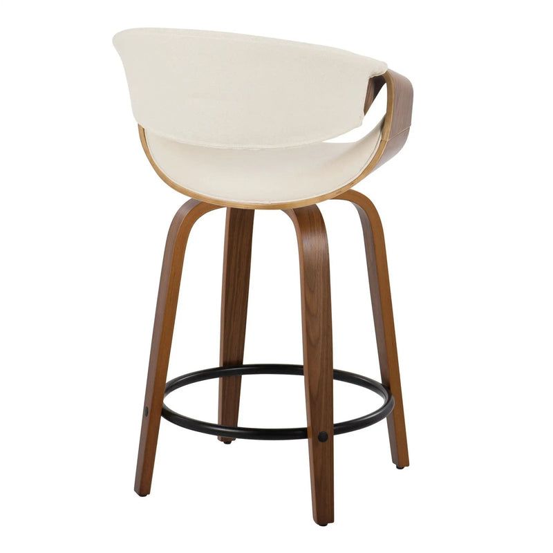 Curvini Mid - Century Modern Fixed Height Counter Stool With Swivel (Set of 2) by HouseOfZazla