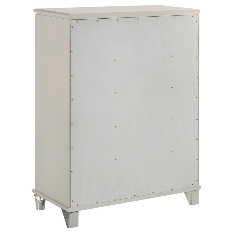 Olivia 5-drawer Bedroom Chest of Drawers Pearl White by Unique Piece Furniture