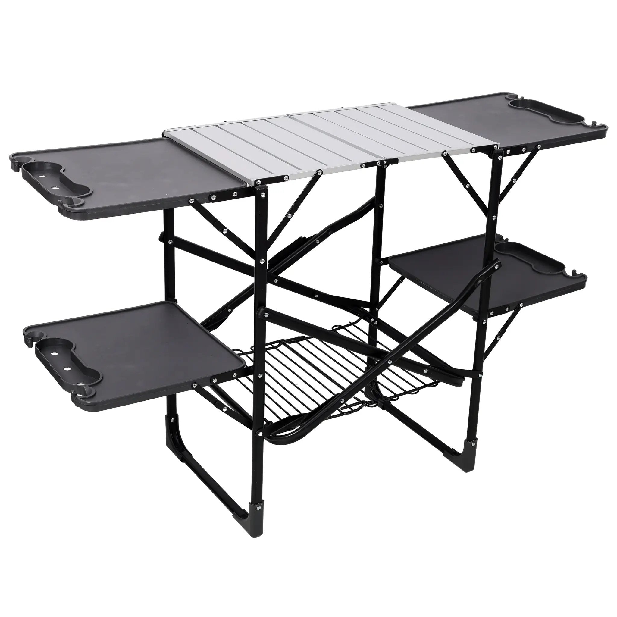 Folding Camping Kitchen Table - Portable Outdoor Cooking Station by HouseOfZazla