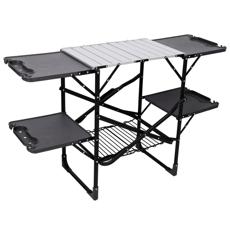 Folding Camping Kitchen Table - Portable Outdoor Cooking Station by HouseOfZazla