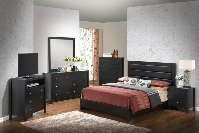 Transitional Modern Design Bed by Unique Piece Furniture