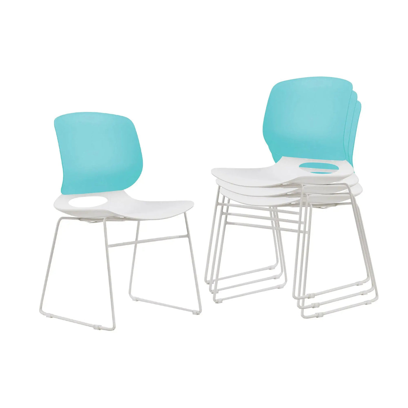 Ergonomic Backrest Stacking Chairs (Set of 4) by HouseOfZazla